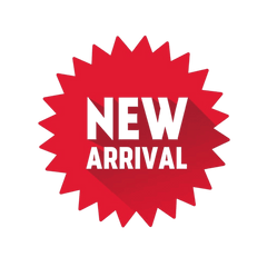 new arrival with red background
