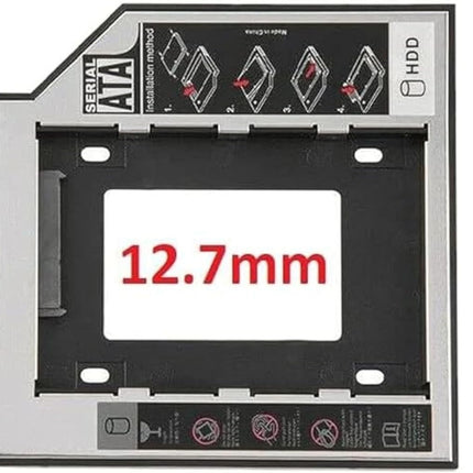 Generic Hard Drive Caddy Tray, Universal 12.7mm SATA to SATA 2nd SSD HDD Hard Disk Caddy Adapter Tray Enclosures (NEW) 30 Days Warranty