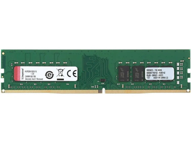 Green RAM module with visible branding on a white background