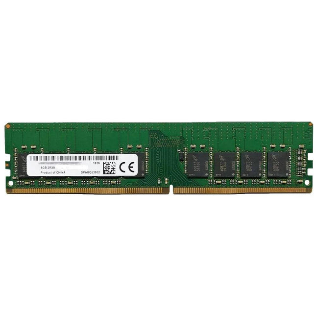 Green computer memory module on a white background