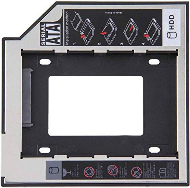 Generic Hard Drive Caddy Tray, Universal 9.5mm SATA to SATA 2nd SSD HDD Hard Disk Caddy Adapter Tray Enclosures (NEW) 30 Days Warranty