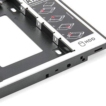 Generic Hard Drive Caddy Tray, Universal 9.5mm SATA to SATA 2nd SSD HDD Hard Disk Caddy Adapter Tray Enclosures (NEW) 30 Days Warranty