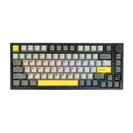 Mechanical keyboard with a white background