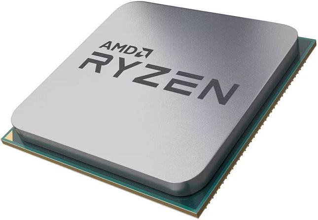 AMD Ryzen CPU on a white background