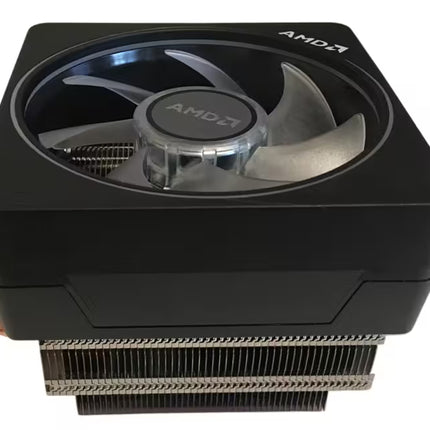 AMD Wraith Prism RGB CPU cooler with aluminum heatsink and PWM fan, compatible with AM4 Ryzen processors, designed for efficient cooling and quiet performance.