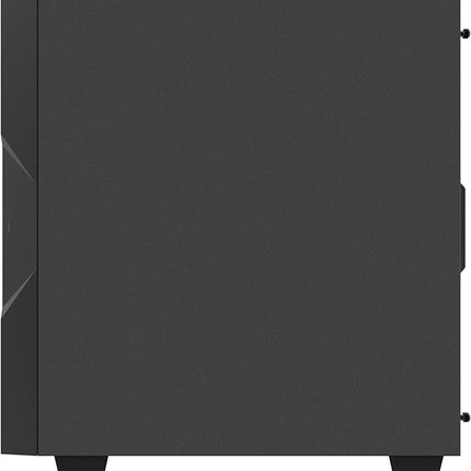 Black computer case on a white background