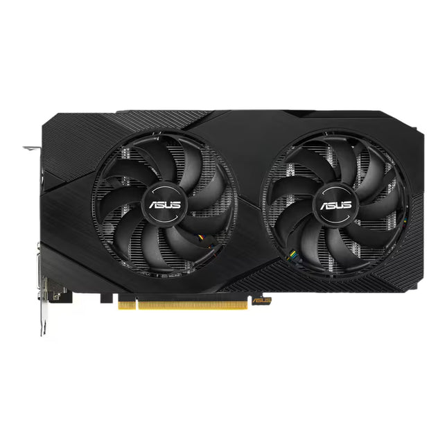 Asus graphics card with dual fans on a white background
