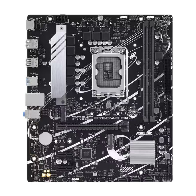 Computer motherboard with ASUS logo on a white background