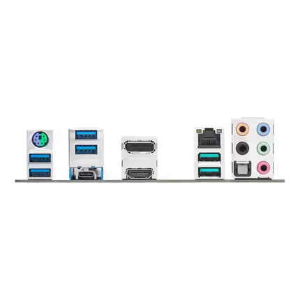 Collection of computer ports on a white background