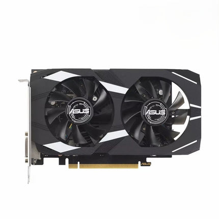 Asus graphics card with dual fans on a white background