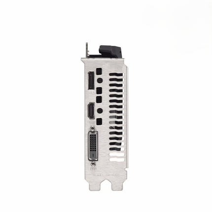 Computer hardware component with ports on a white background