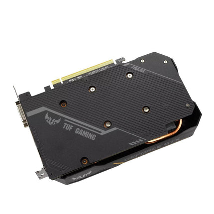 Computer graphics card with TUF Gaming branding on a white background