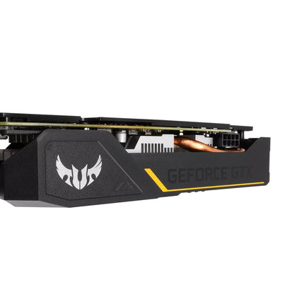GeForce GTX graphics card with a black and yellow design on a white background