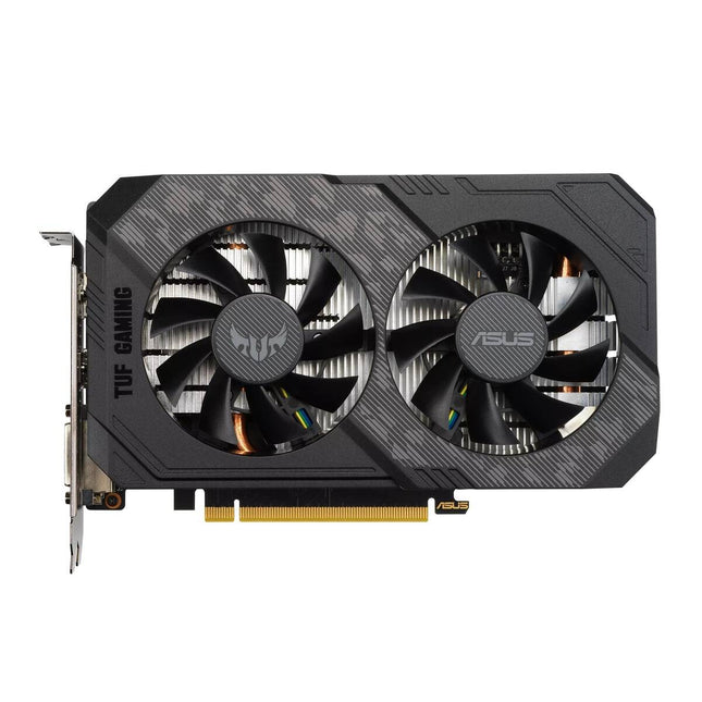 Asus graphics card with dual fans on a white background