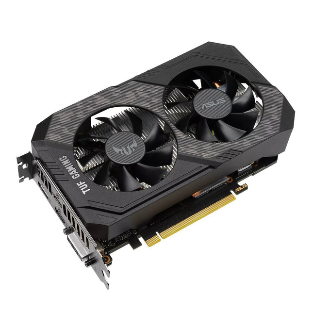 Asus graphics card with dual fans on a white background