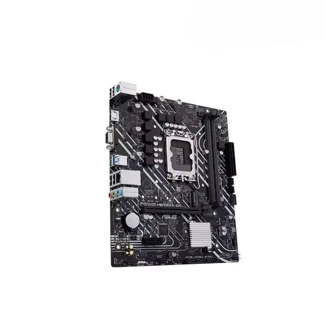 Computer motherboard on a white background