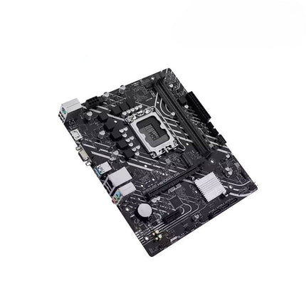 Computer motherboard on a white background