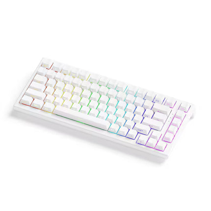Keyboard with RGB lighting on a white background