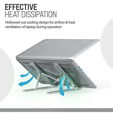Aluminum Alloy Laptop Stand Up to 15.6 Inch (Silver)