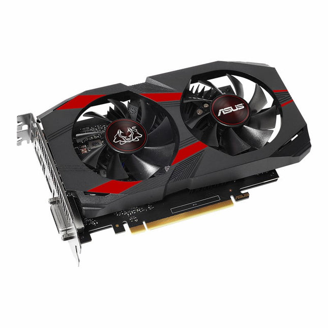 Asus graphics card with dual fans on a white background