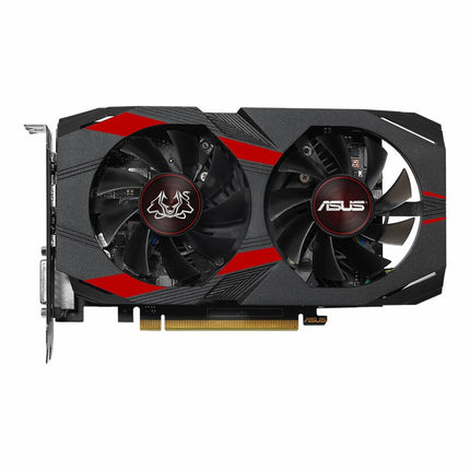Asus graphics card with two fans on a white background
