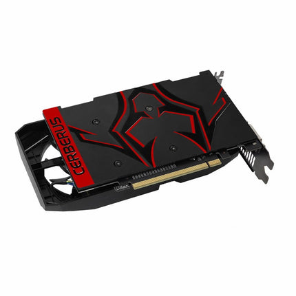 Computer graphics card with 'Cerberus' branding on a white background