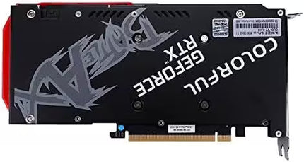 A Colorful GeForce RTX 3060 graphics card with a black metal backplate, featuring a large stylized gray 'Venom' logo, white text, and a red accent on the left side.