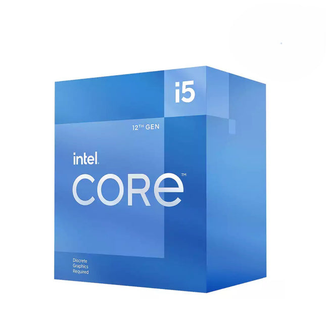 Intel Core i5 CPU packaging on a white background