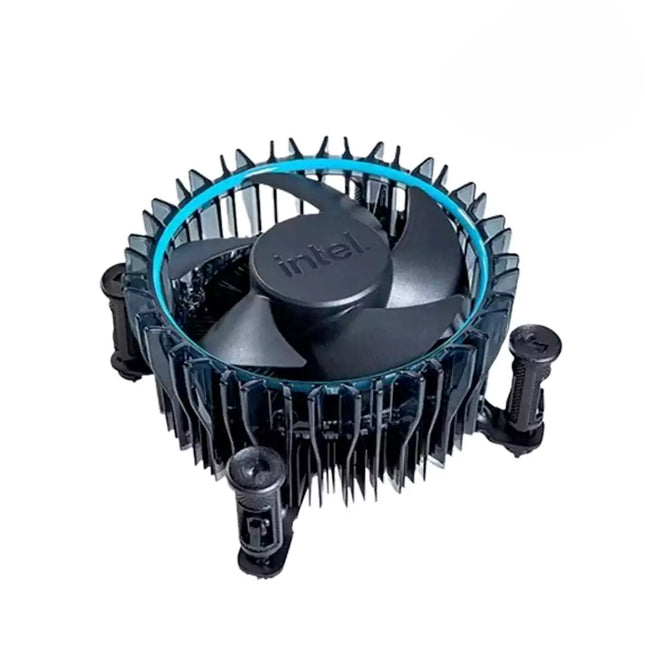 Intel CPU cooler on a white background