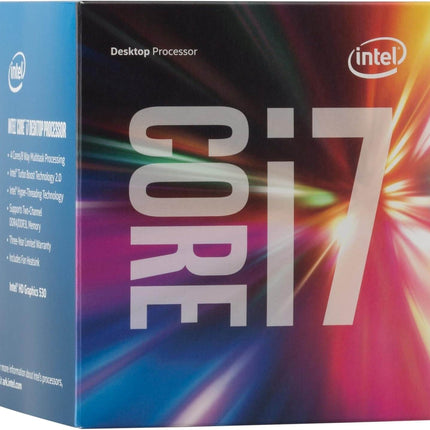 Intel Core i7 desktop processor box with colorful design