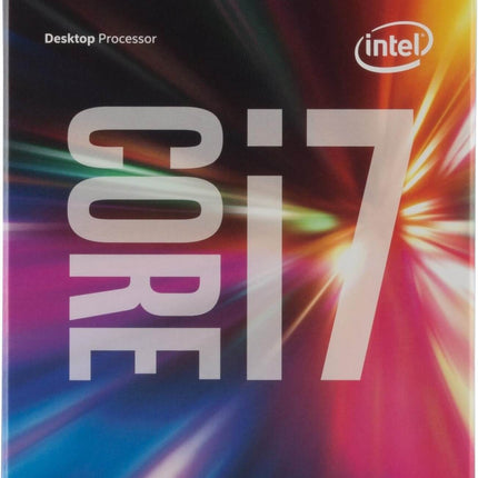 Intel Core i7 desktop processor packaging with colorful background