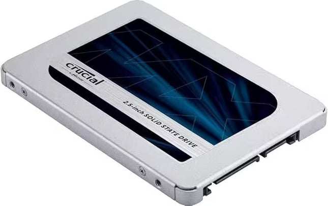 Crucial solid-state drive on a white background