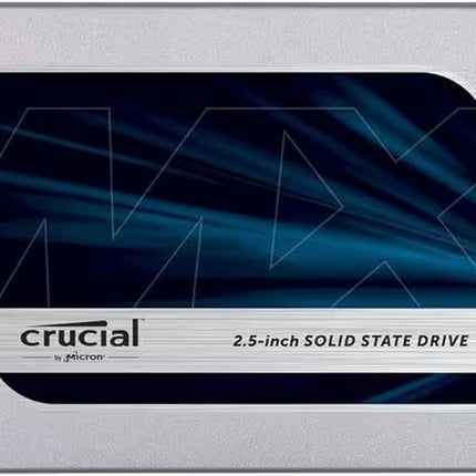 Crucial 2.5-inch solid-state drive with blue and black design
