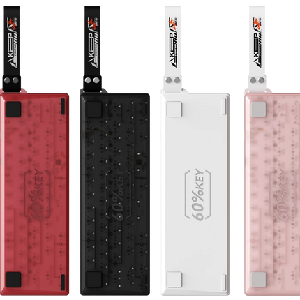 Four rectangular devices with different colored finishes and branding on a white background