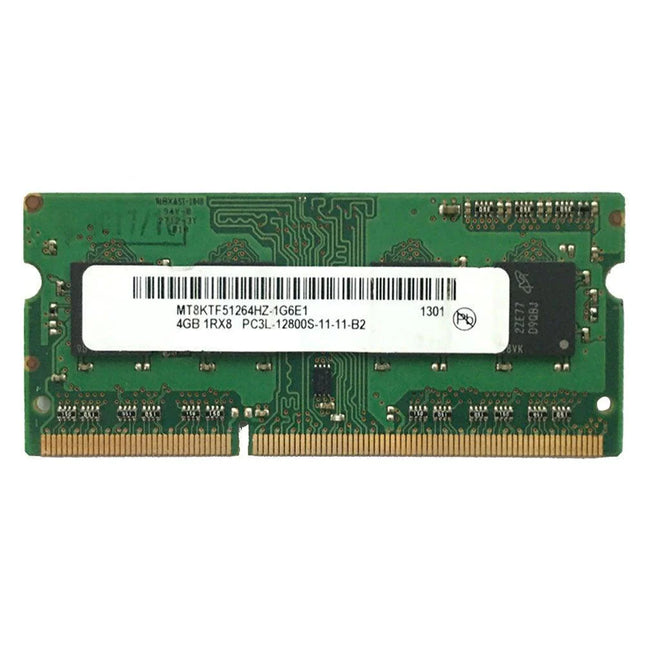 Green RAM module with label on a white background