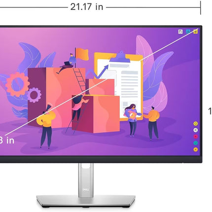 DELL Monitor with a stand on a white background