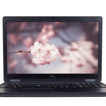 Laptop with cherry blossom screen on a white background