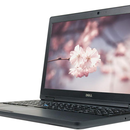 Laptop with a cherry blossom flower on the screen