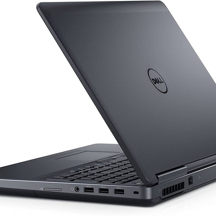Black Dell laptop on a white background