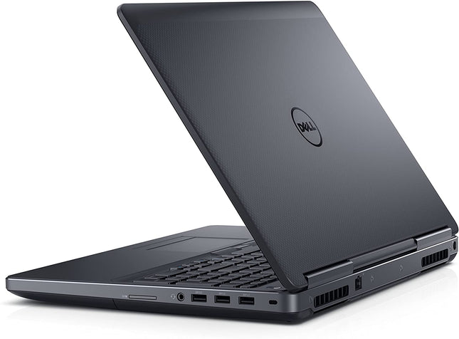 Black Dell laptop on a white background