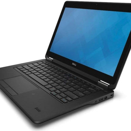 Black laptop with blue screen on a white background