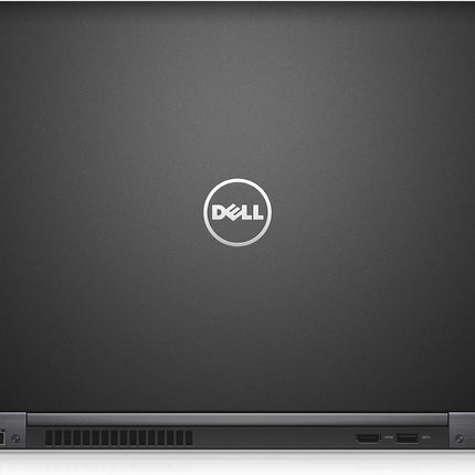 Black Dell laptop with logo on a white background