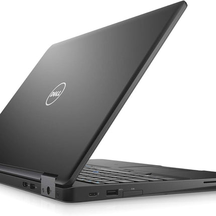 Black Dell laptop on a white background