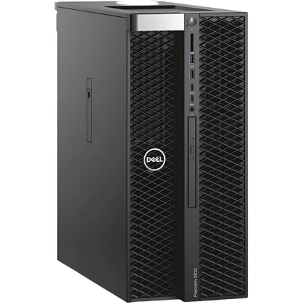 Dell computer tower on a white background