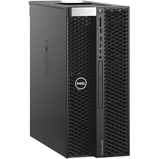 Dell computer tower on a white background