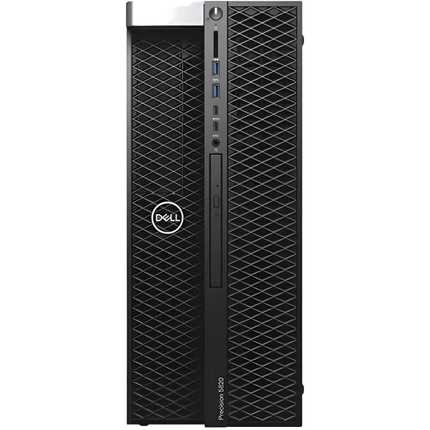 Dell computer tower on a white background