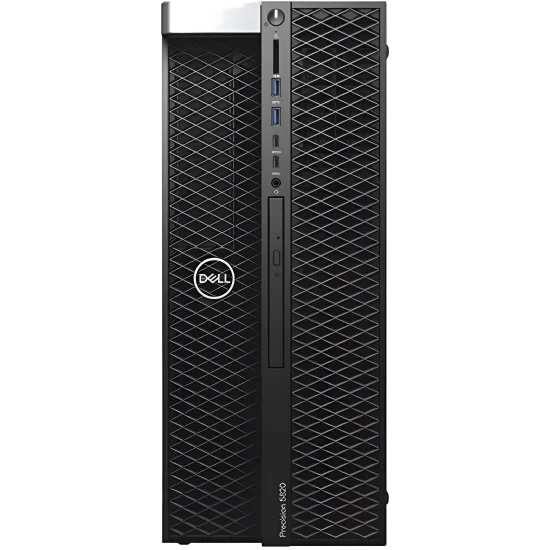 Dell computer tower on a white background