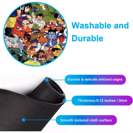 Product with text highlighting washability and durability, featuring an anime-style illustration.