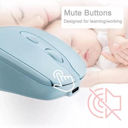 Blue device with mute buttons on a white background
