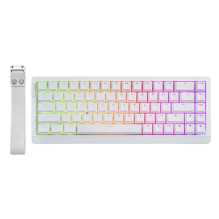 Keyboard with RGB lighting on a white background